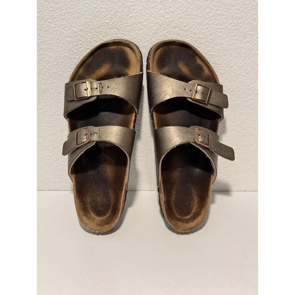 Birkenstock Sydney Graceful Taupe Birko-Flor Sandal Sz US 10 EU 41 Strap Buckle